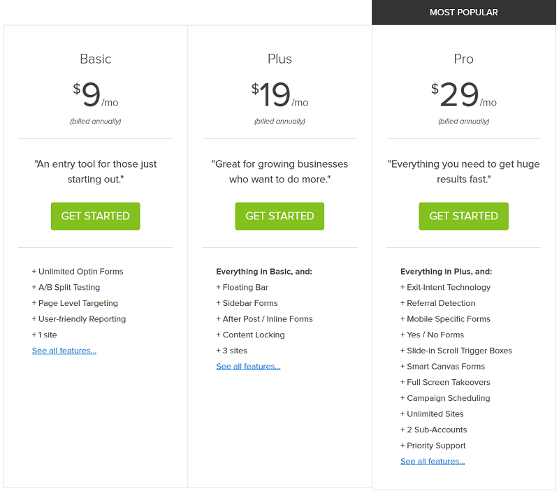 optinmonster-three-paid-plans