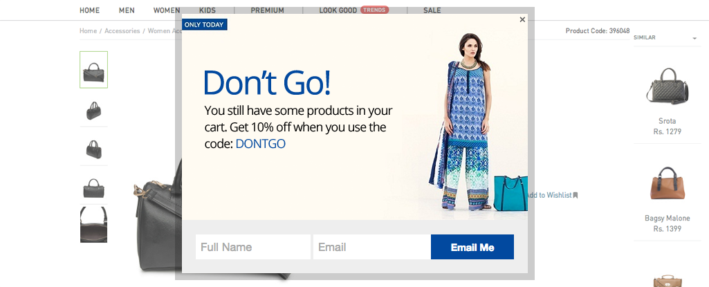 shopping-cart-abandonment-exit-intent-popup